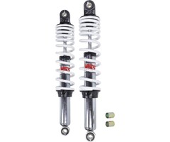 schokbrekerset yss 360mm chroom/wit simson, kreidler rd220-360-03-12p