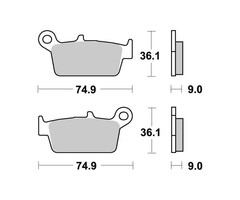 remblokset sbs voor china retro/torino, kb-k12, lead, nsr, scout, sniper, sv, top boy 121hf