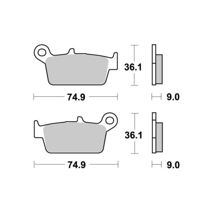 remblokset sbs voor china retro/torino, kb-k12, lead, nsr, scout, sniper, sv, top boy 121hf