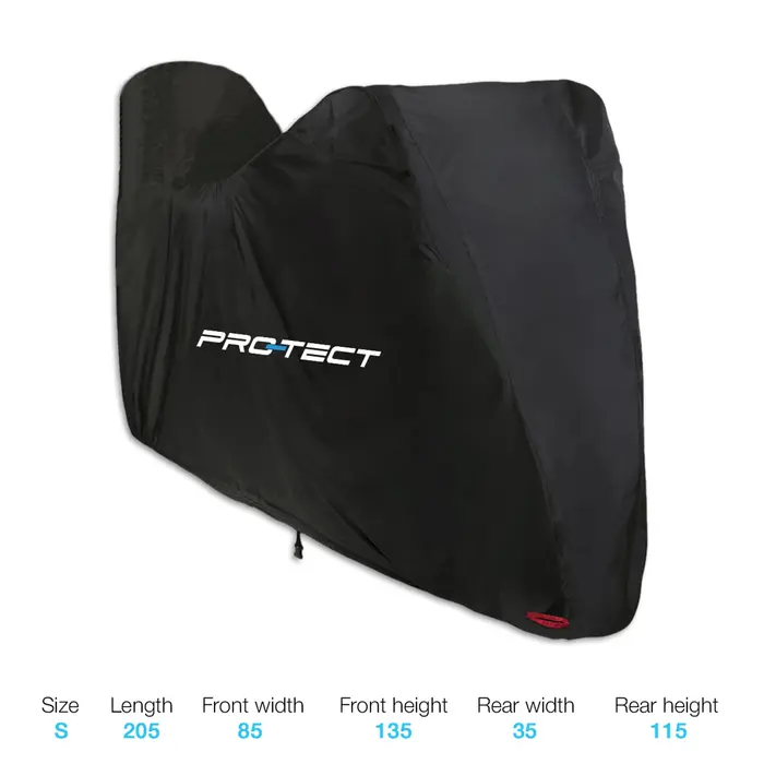 PRO-TECT Protect Motorhoes - Maat S - Met topkoffer - Slijtvast - Lange levensduur
