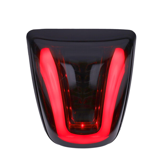 achterlicht led tube E-keur rand mat zwart/smoke glas >2018 primav/sprin DMP