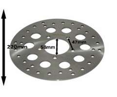 remschijf inox  RVS voor 220mm Zundapp KS50