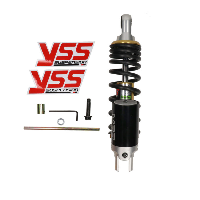 YSS Schokbreker YSS + gastank G-serie 280mm zwart/goud minarelli, peugeot