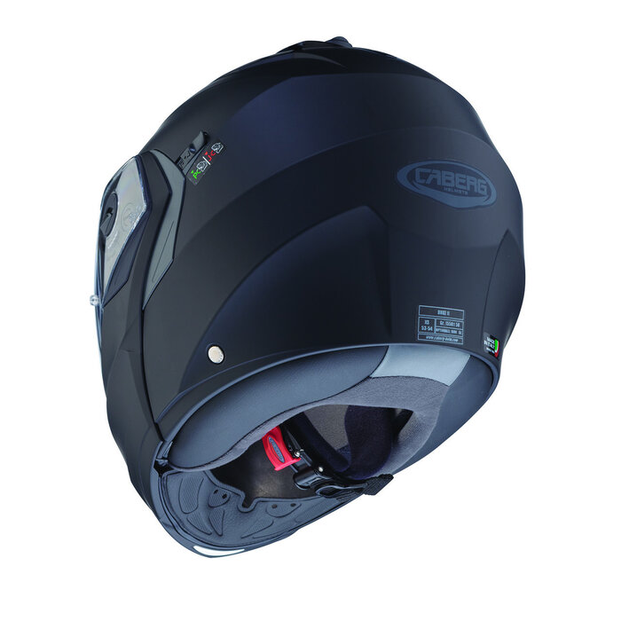 Caberg Caberg Duke X Systeemhelm Mat Zwart – Flip‑Up Helm met Pinlock Anti‑Fog Vizier en Zonneklep – ECE 22.06 P/J – Intercom Ready