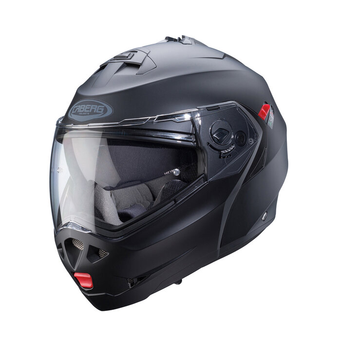 Caberg Caberg Duke X Systeemhelm Mat Zwart – Flip‑Up Helm met Pinlock Anti‑Fog Vizier en Zonneklep – ECE 22.06 P/J – Intercom Ready