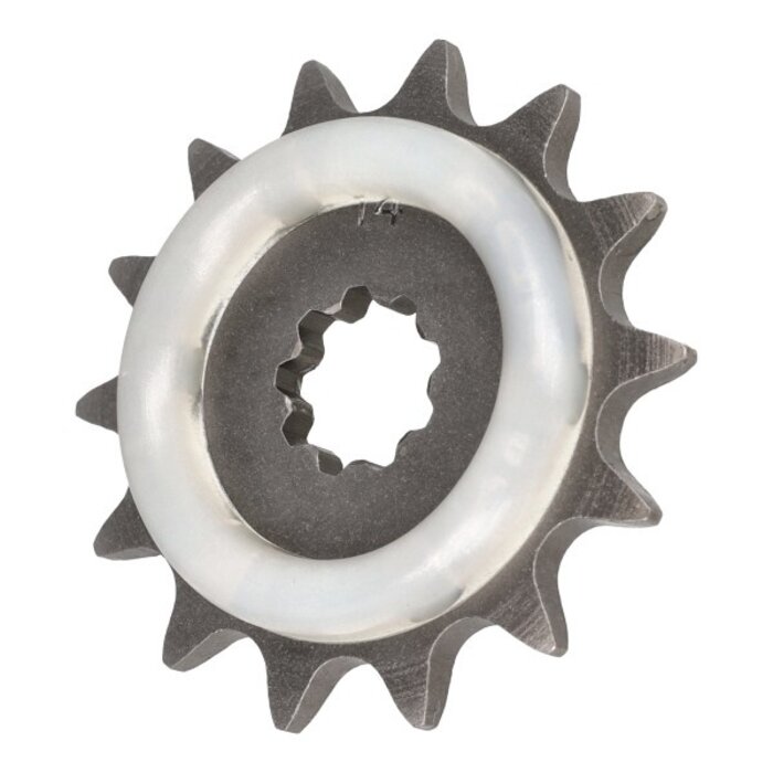 voorkettingwiel + rubber A-kwaliteit 14t puch maxi, puch