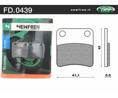 remblokset newfren handrem BMW C sport 650 ie 4T LC (euro 4) va2016, mp3 500cc, mp3-125cc, mp3-250cc, mp3-350cc, beverly, fuoco, gp800, mp3-300cc, mp3-400cc fd0439