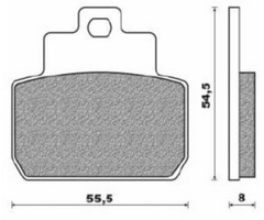 remblokset newfren Heng Tong achter MP3 500 Maxi Sport E4, beverly 500cc, mp3-250cc, runner 180cc, x9-250cc fd0394