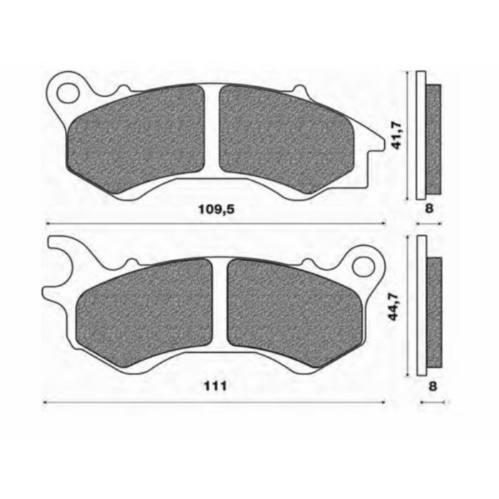 remblokset newfren elect cargo agility 125, honda nsc50r, nsc 50, pcx 125, pcx 150, peop one 125, django, vision 4t 2012 fd0467