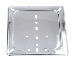 houder kentekenplaat metaal 184x184mm chroom motorfiets