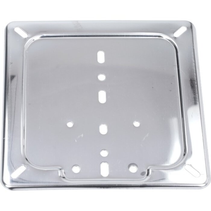 houder kentekenplaat metaal 184x184mm chroom motorfiets