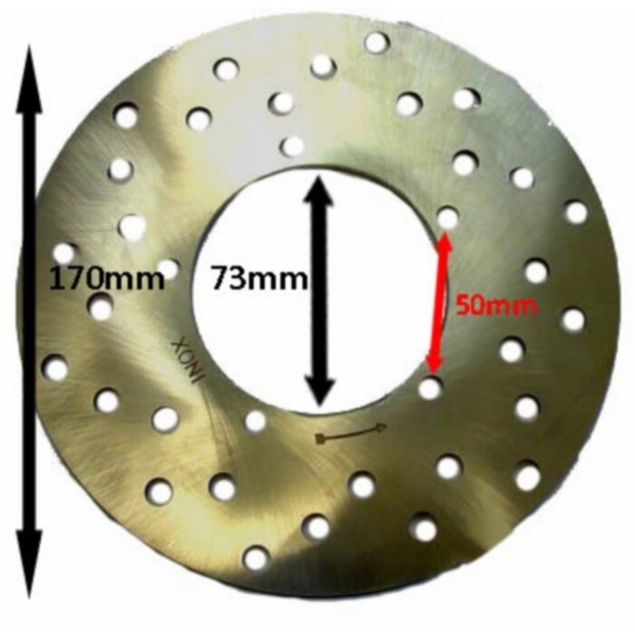 remschijf DMP origineel kwaliteit 175mm rvs nrg extreme, nrg mc2, nrg mc3, runner, stalker