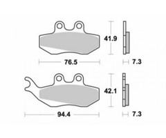 remblokset sbs voor dna, dna 180cc, dt50lc, rs1, rs1999, runner 180cc, runner pro, rx, tzr, xsm, xtm 120hf