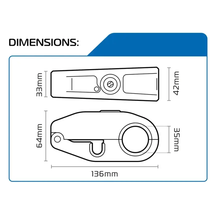 Oxford Oxford Remvergrendeling met alarm - Geel