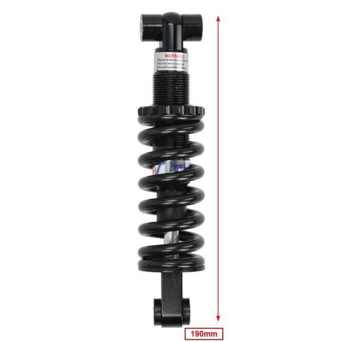 Schokbreker Achter Mono (sterkte instelbaar) lengte 190mm - V8 - V20 zwart Fatbike