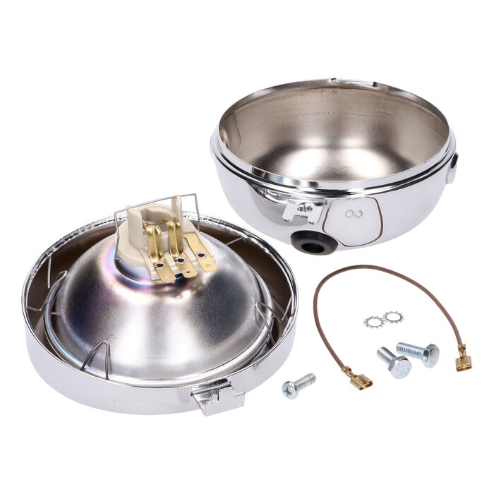 Koplamp Rond Classic maxi/puch Chroom DMP