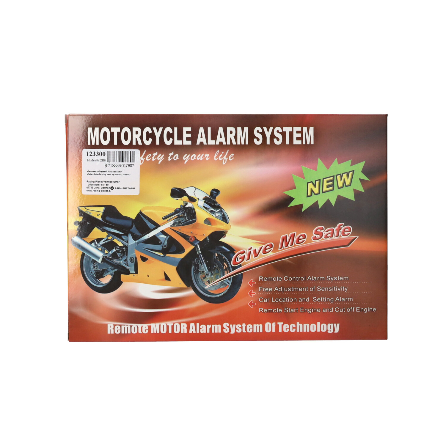 MERKLOOS Merkloos Alarmset - Universeel - 5 standen - Met afstandsbediening - Voor motor/scooter