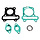 pakking topset DMP A-kwaliteit 5-delig django, fiddle, kisbee 4t, orbit, sco china 4t, sco gy6, sco kymco 4t, v-clic