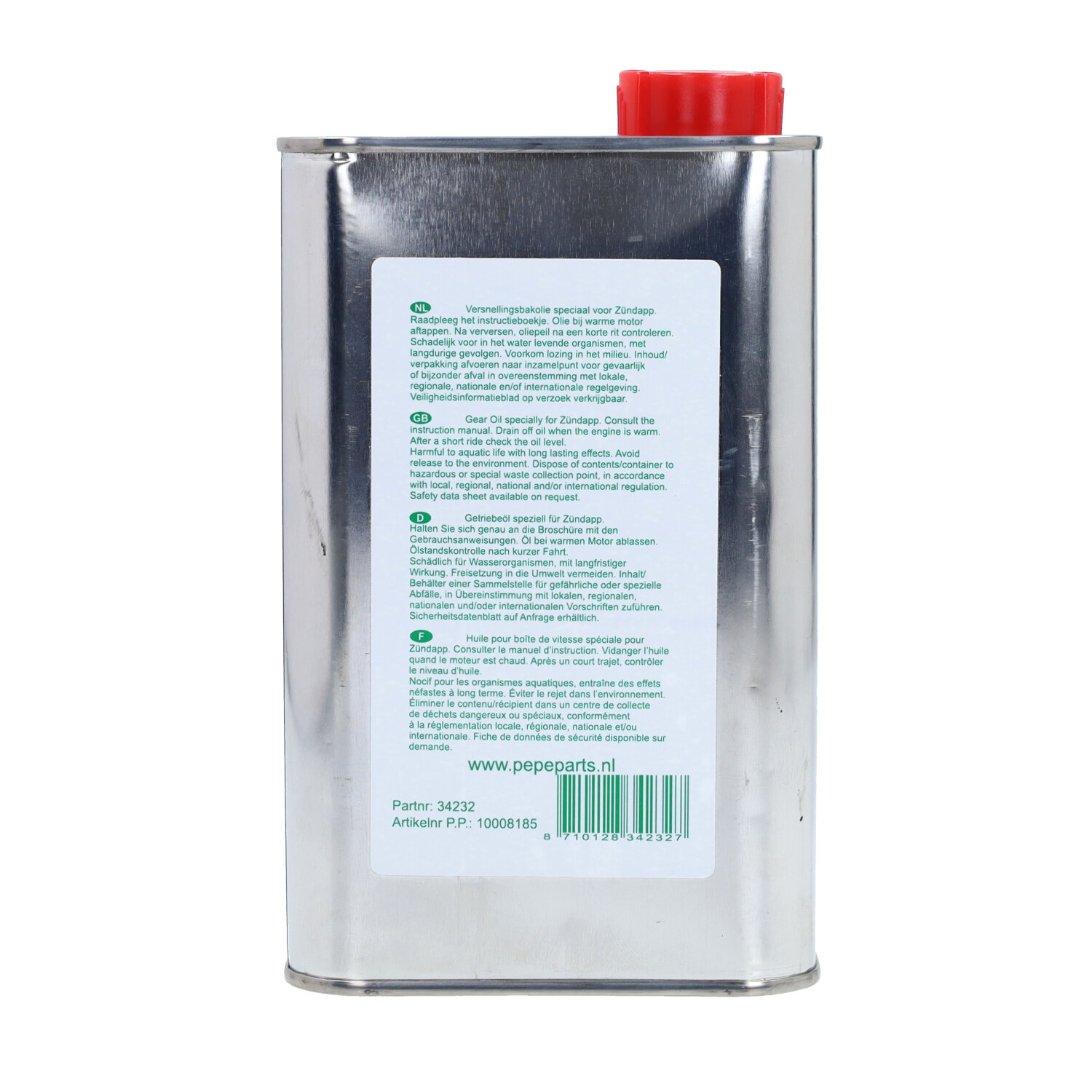 A-KWALITEIT Transmissie-olie - A-kwaliteit - SAE-80 (MoS2) - 500ml - blik - Zundapp