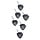 boutset Fast Arrow Pro zijscherm cnc + logo zwart 6 stuks puch maxi