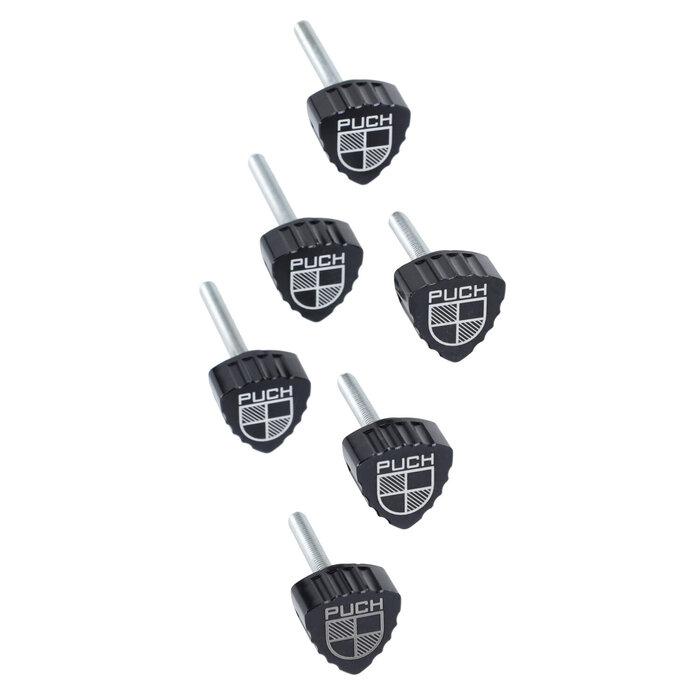 boutset Fast Arrow Pro zijscherm cnc + logo zwart 6 stuks puch maxi