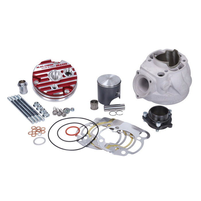 cilinder met kop malossi mhr testa rossa 100cc 52mm beta rr50, dt50lc, fantic enduro, rs50, sherco factory, tzr, vent baja 3119078