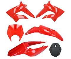 plaatwerkset derbi nt rood 6-delig senda drd, senda x-treme, gilera SMT, gilera RCR