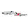 embleem Piaggio origineel achterzijde woord (gts super) chroom/rood gts 125-300 4t 2h003199000a1