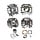 cilinder met kop airsal aluminium nikasil 44mm funtastic, pack'r, youngst'r
