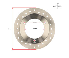 remschijf 3-gaats honda voor 220mm x8r