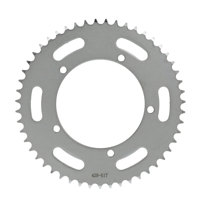 achterkettingwiel 428-1/2x5/16 vanaf 2021 51t zinkgrijs enduro, sherco , sm