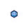 embleem logo metaal zeskant 26mm blauw/zwart piaggio