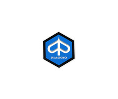 embleem logo metaal zeskant 31mm blauw/zwart piaggio