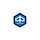 embleem logo metaal zeskant 31mm blauw/zwart piaggio