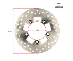 remschijf 5-gaats kymco 220mm new like 45121-lgr5-e80