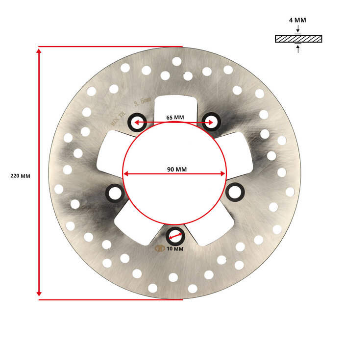 remschijf 5-gaats kymco 220mm new like 45121-lgr5-e80