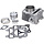 cilinder Power1 + zuiger aluminium euro2/3/4/5 80cc 49mm sco piaggio 4T