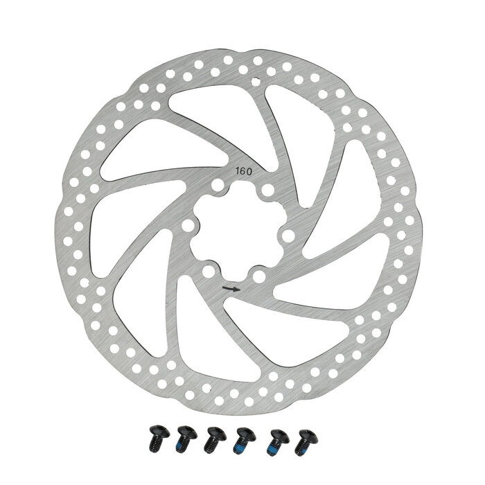 remschijf rvs 6-gaats versie diameter 160mm fatbike