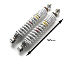 schokbrekerset malossi RS24 achter 345mm chroom/wit gts alle mod., gtv, gts super 300cc 4613185