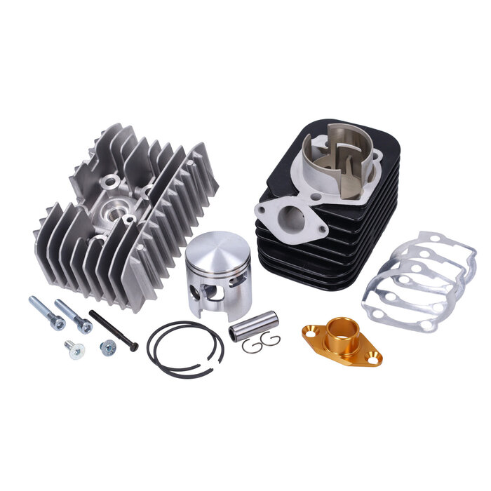 cilinder pinasco + cilinderkop pen 12 evoten Quadro 80cc citta, vespa, ciao, si, bravo, grillo 26028507