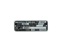 plaatje framenummer ac01 honda mb5