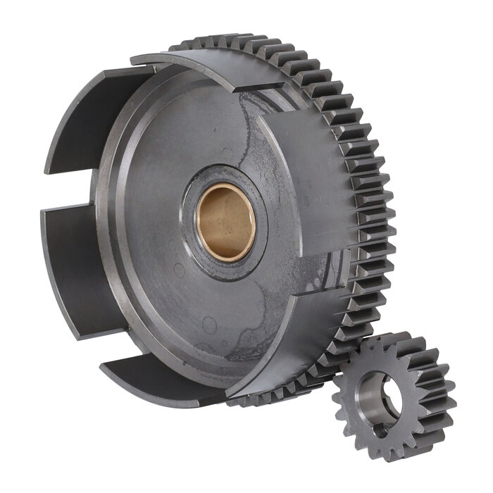 koppelinghuis jasil + tandwiel 17/56 rechte vertanding ks80, ks80 ac, zundapp