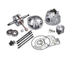 cilinder met kop Italkit + krukas 70cc big bore 48mm minarelli am6 k.44.761.g