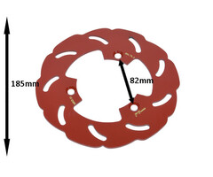 remschijf metrakit wave 3-gaats Rieju achter 185mm rr mkd21=op=op
