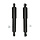 schokbrekerset DMP custom 300mm zwart mat camino, citta, tomos, puch maxi