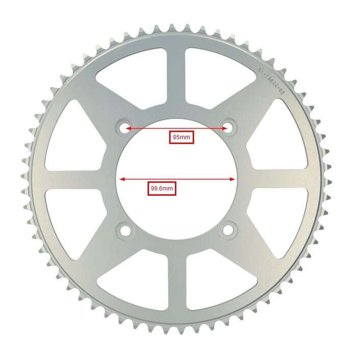 achterkettingwiel esjot 420-1/4 aluminium 62t beta rr50