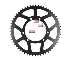 achterkettingwiel esjot 420-1/4 aluminium 58t zwart fantic motard, fantic enduro