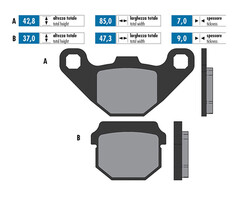 remblokset polini aprilia, derbi, gilera, rieju, sherco , ludix, nrg power, rush, speedfight, stalker, tgb, viva 174.0074