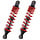 schokbrekerset yss hybrid DTG maxi scooter Piaggio achter 340mm rood beverly 125cc, beverly 200cc, beverly 250cc, beverly 300cc