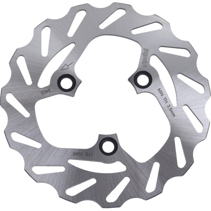 remschijf polini wave 3-gaats voor+achter 190mm aerox, beta, bws, jog-rr, mbk booster, mbk nitro, speedfight 175.0067